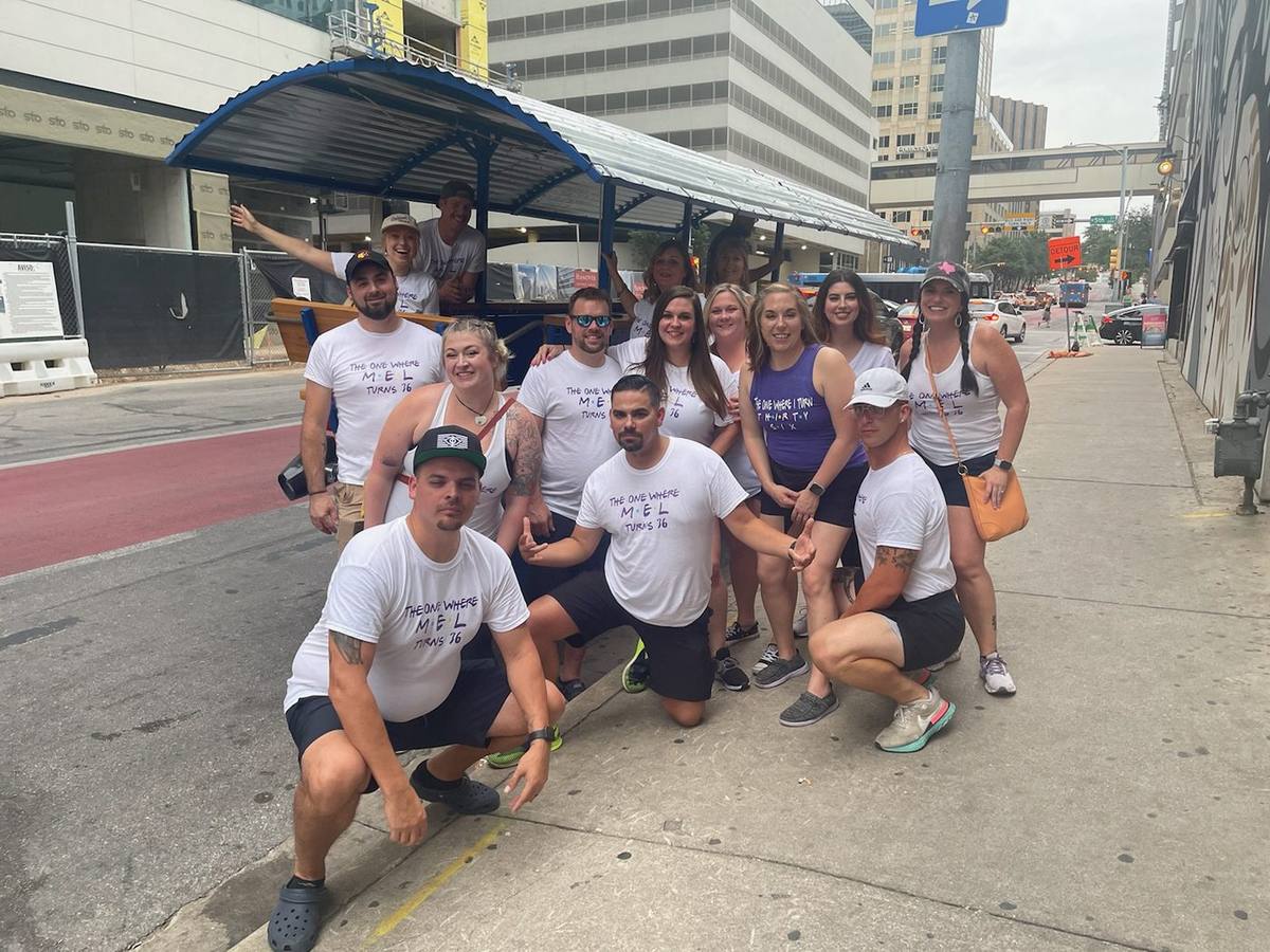 A big group ready to ride