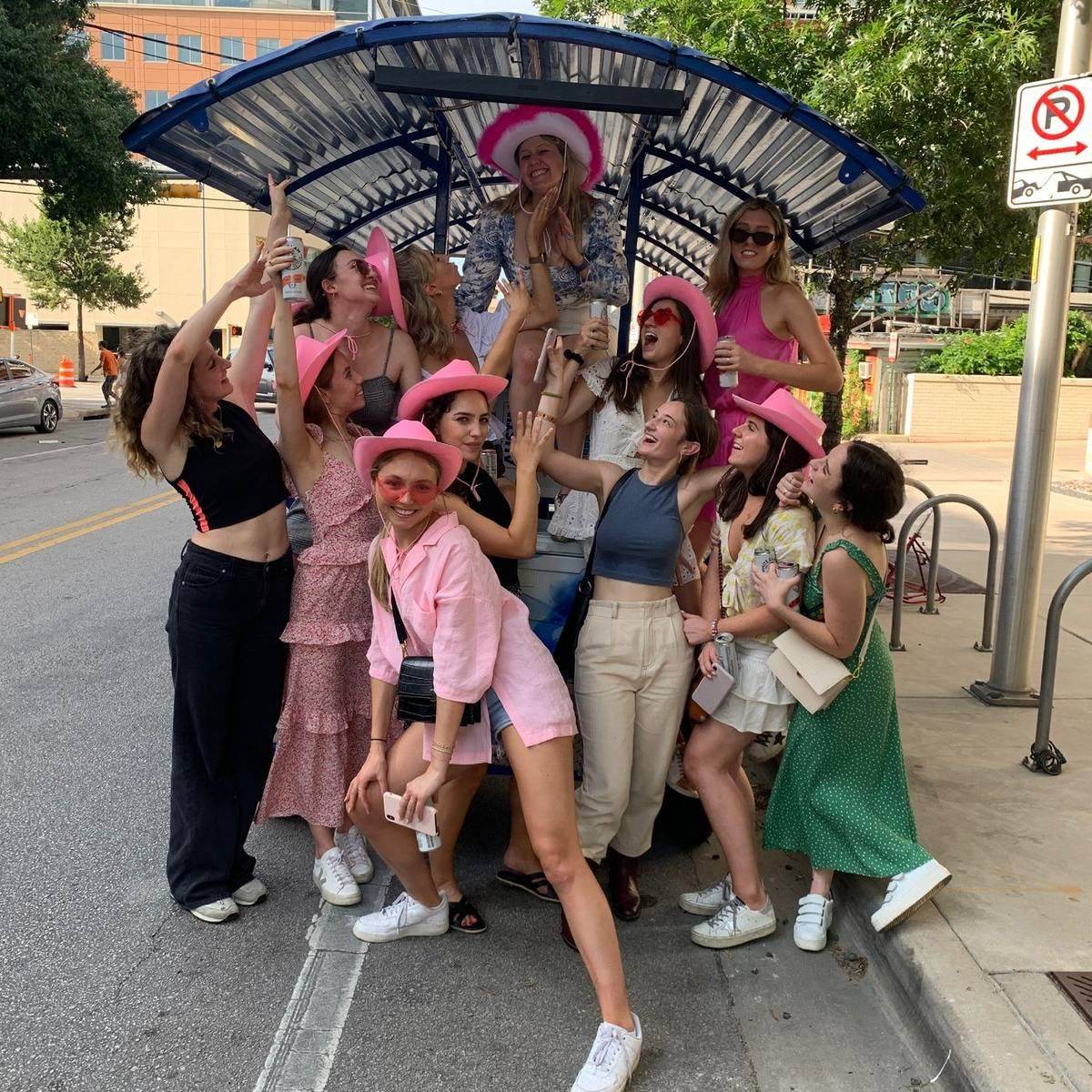A big group celebrating