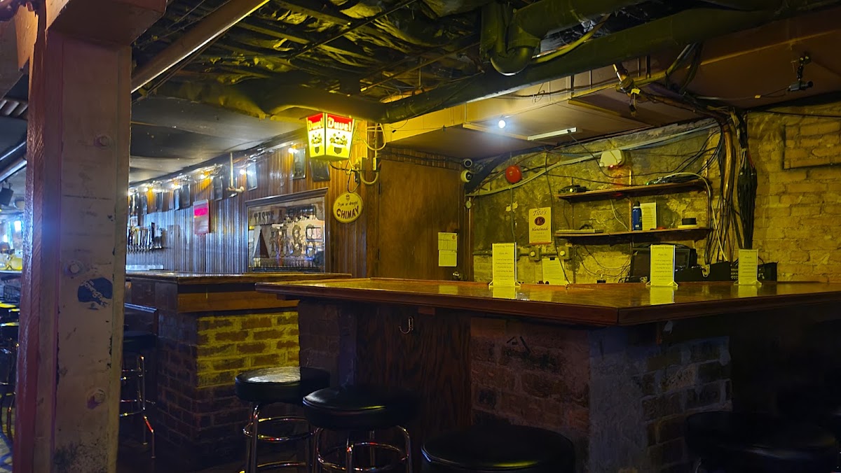 Band playing on the small stage in the low-ceilinged basement of the Elephant Room jazz club on Congress Avenue in Austin