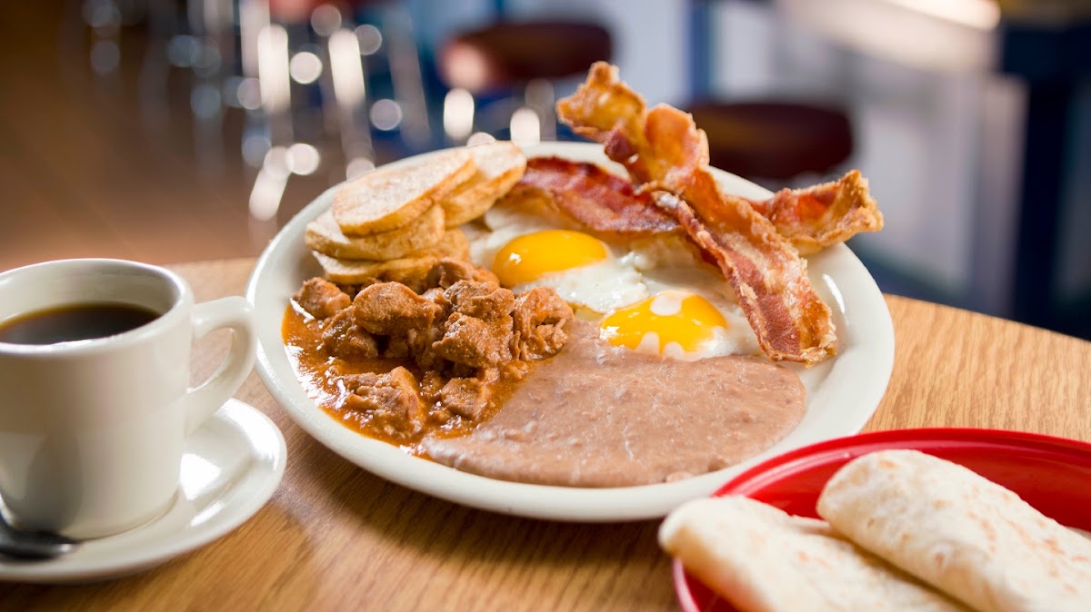 Breakfast tacos and migas plate at Joe's Bakery and Coffee Shop on East 7th Street in Austin