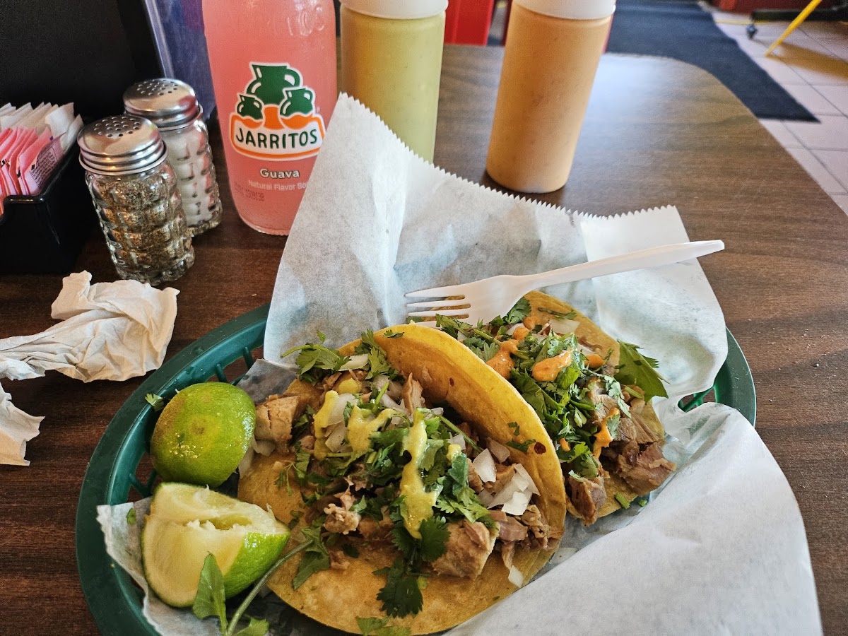 Breakfast tacos on housemade flour tortillas at Rosita's Al Pastor on East Riverside in Austin