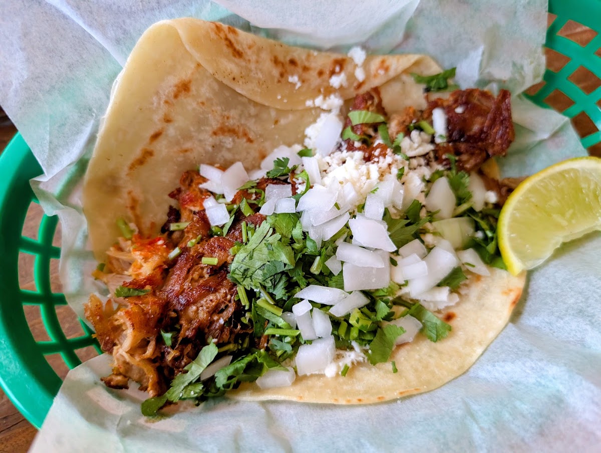 Breakfast tacos on hand-rolled flour tortillas at Taco Joint in Austin
