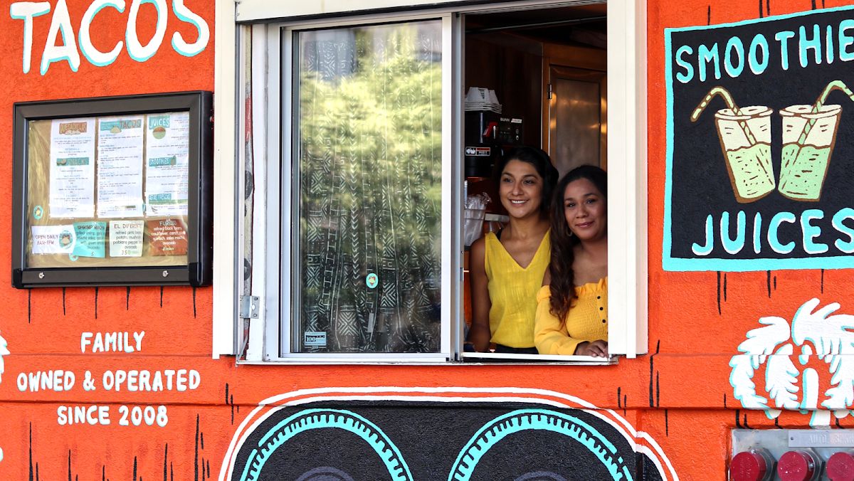 A migas breakfast taco from the Veracruz All Natural trailer on Rainey Street in Austin
